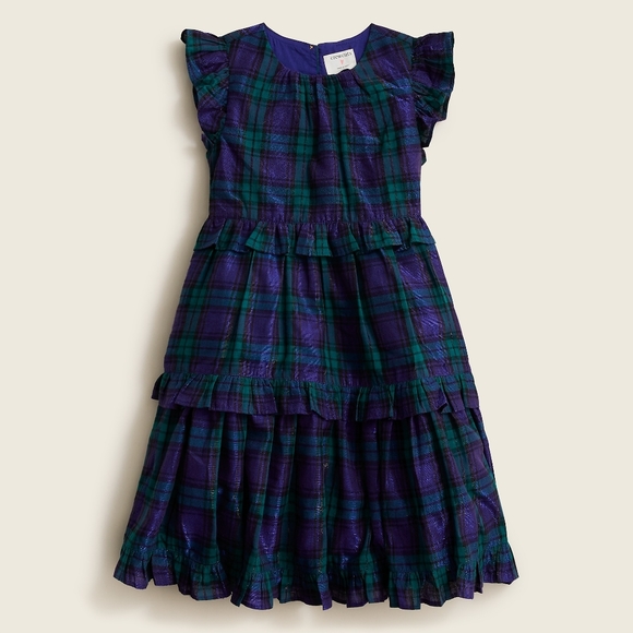 Crewcuts Other - New J Crew 4 5 6 7 Girls Crewcuts Ruffle Dress Blackwatch Tartan Plaid NWT